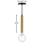 Lark 83207LCB Lacquered Brass Single Light Pendant Image 2