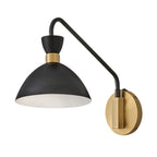 Lark 83250BK-HB Black,Heritage Brass Single Light Plug-in Sconce Image 7