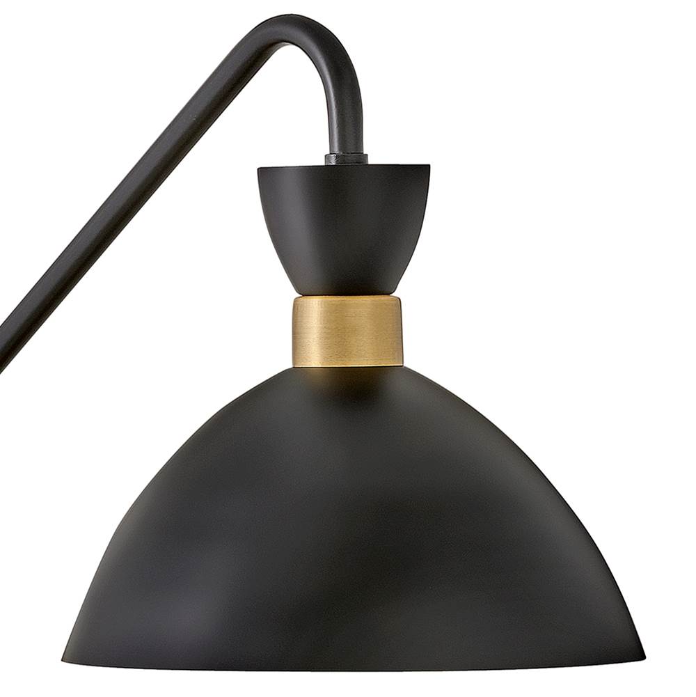 Lark 83250BK-HB Black,Heritage Brass Single Light Plug-in Sconce Image 4
