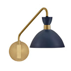 Lark 83250MV-HB Matte Navy,Heritage Brass Single Light Plug-in Sconce Image 5