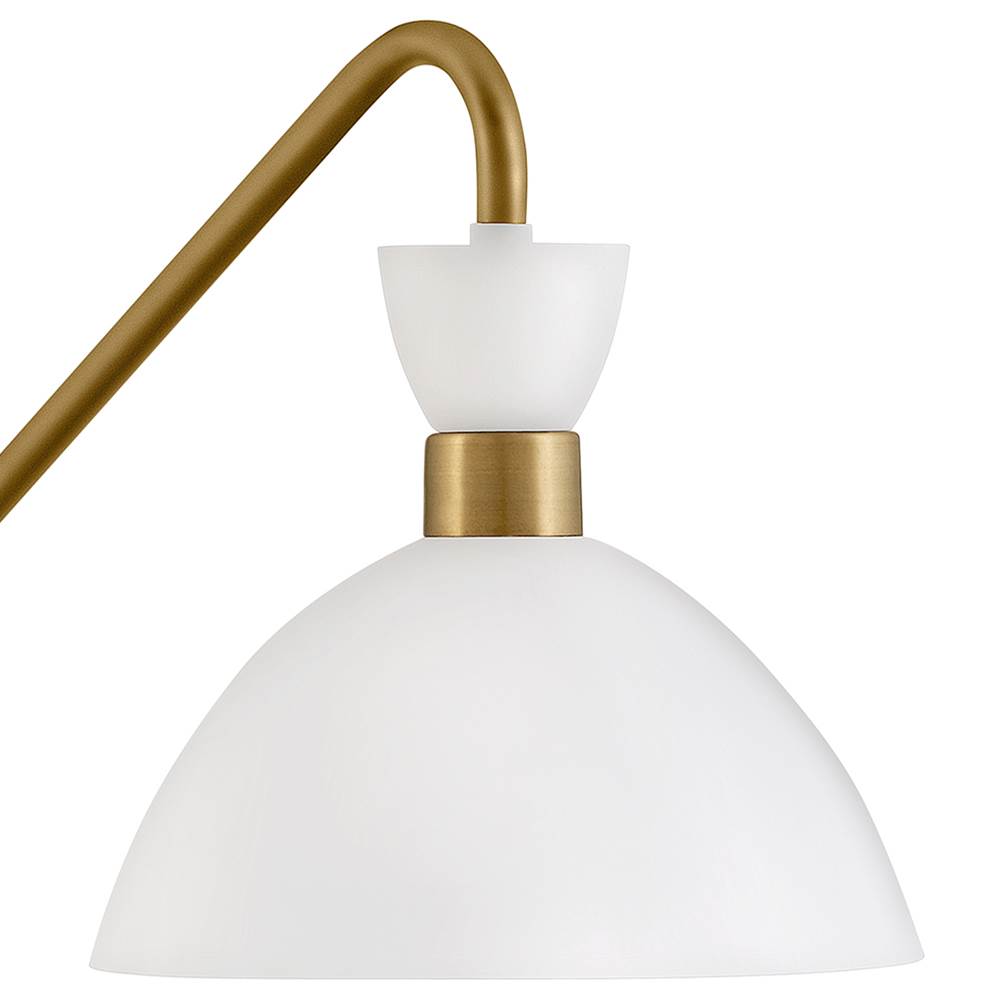 Lark 83250MW-HB Matte White,Heritage Brass Single Light Plug-in Sconce Image 4