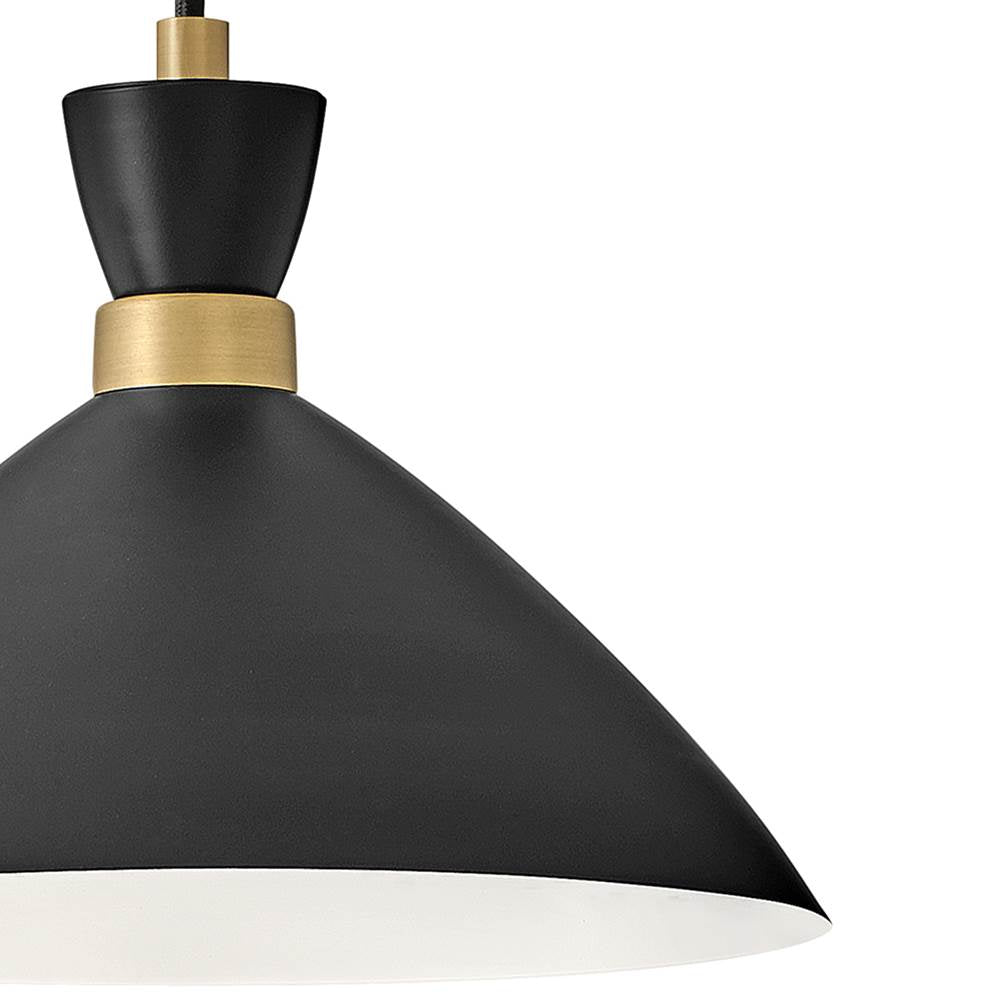 Lark 83257BK-HB Black,Heritage Brass Single Light Pendant Image 8