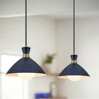 Lark 83257MV-HB Matte Navy,Heritage Brass Single Light Pendant Image 8