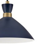 Lark 83257MV-HB Matte Navy,Heritage Brass Single Light Pendant Image 6