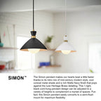 Lark 83257MV-HB Matte Navy,Heritage Brass Single Light Pendant Image 3