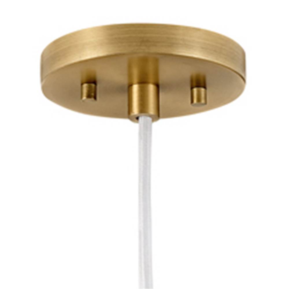 Lark 83257MW-HB Matte White,Heritage Brass Single Light Pendant Image 6