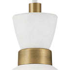 Lark 83257MW-HB Matte White,Heritage Brass Single Light Pendant Image 4