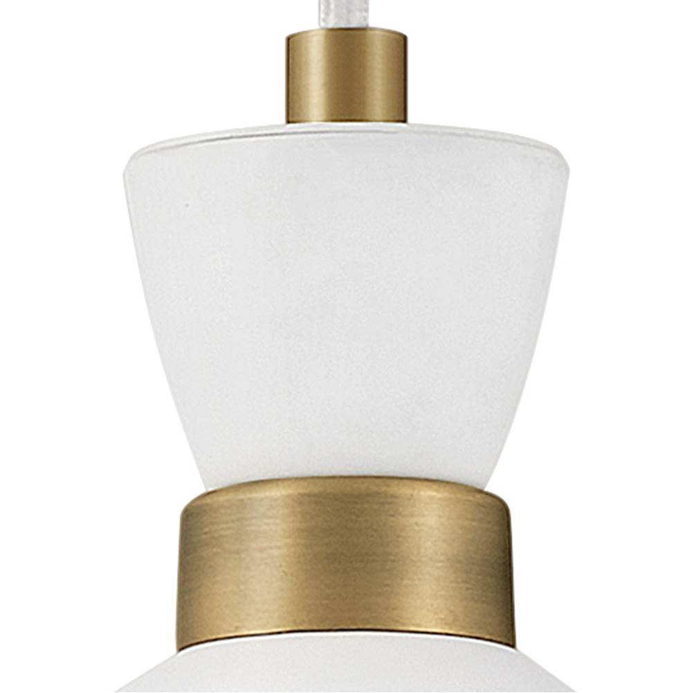 Lark 83257MW-HB Matte White,Heritage Brass Single Light Pendant Image 4