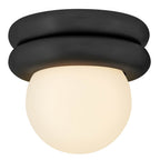Lark 83291BK Black Extra Small Convertible Flush Mount Image 1