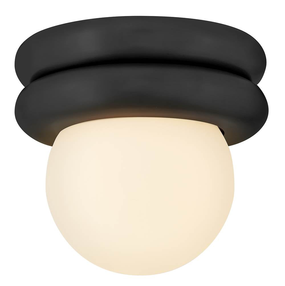 Lark 83291BK Black Extra Small Convertible Flush Mount Image 1