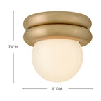 Lark 83291LCB Lacquered Brass Extra Small Convertible Flush Mount Image 2