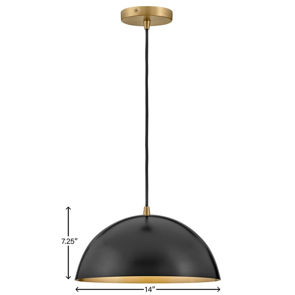 Lark 83307BK Black Single Light Pendant Image 2
