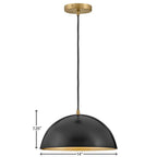 Lark 83307BK Black Single Light Pendant Image 2