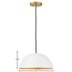 Lark 83307MW Matte White Single Light Pendant Image 2