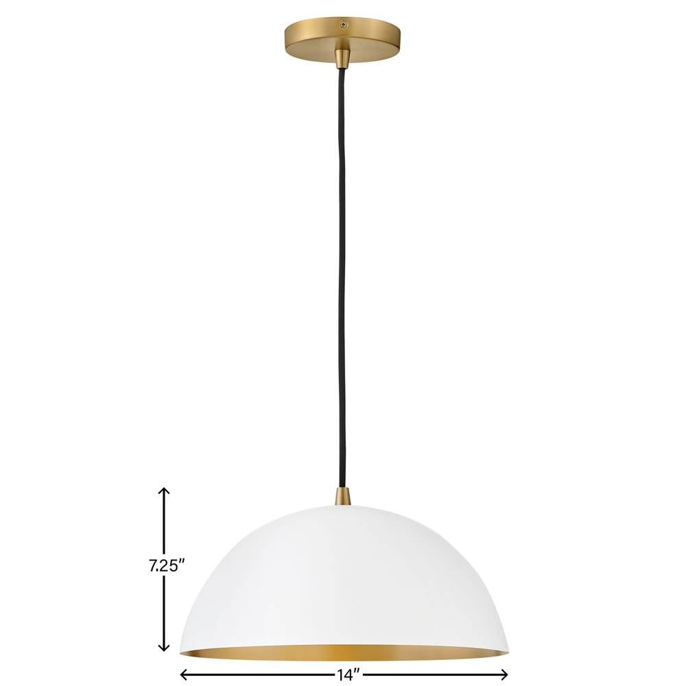 Lark 83307MW Matte White Single Light Pendant Image 2
