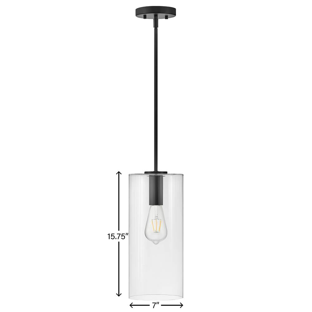 Lark 83377BK Black Single Light Pendant Image 3