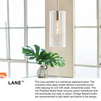 Lark 83377LCB Lacquered Brass Single Light Pendant Image 2