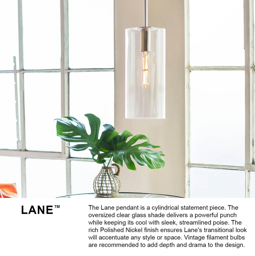Lark 83377PN Polished Nickel Single Light Pendant Image 2