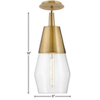 Lark 83397LCB Lacquered Brass Single Light Pendant Image 5