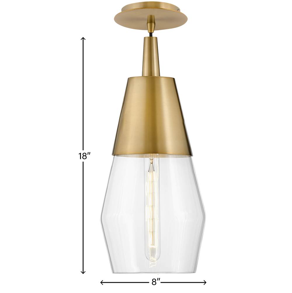 Lark 83397LCB Lacquered Brass Single Light Pendant Image 5