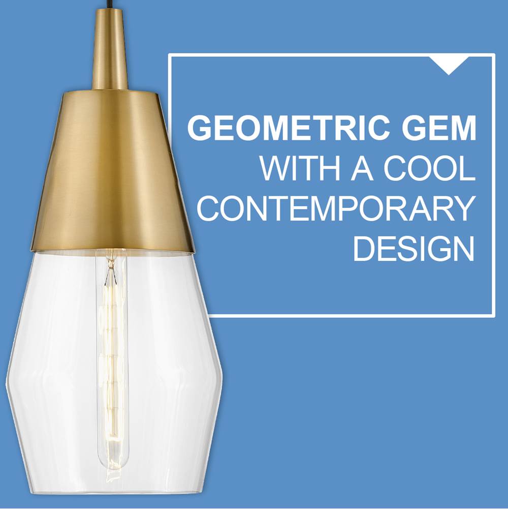 Lark 83397LCB Lacquered Brass Single Light Pendant Image 2