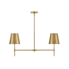 Lark 83445LCB Lacquered Brass Small Two Light Linear Image 1