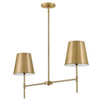 Lark 83445LCB Lacquered Brass Small Two Light Linear Image 2