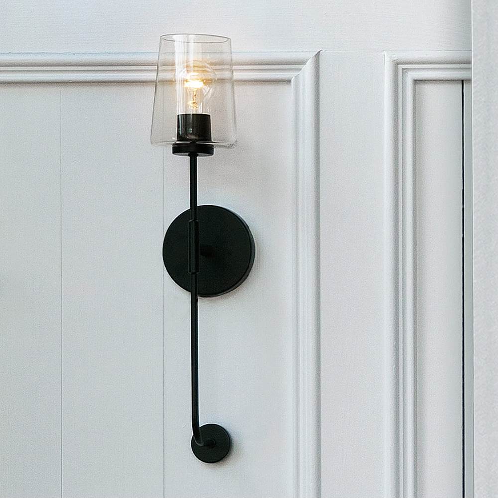 Lark 83450BK Black Single Light Tall Sconce Image 3