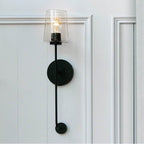 Lark 83450BK Black Single Light Tall Sconce Image 3