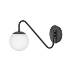 Lark 83480BK Black Small Single Light Sconce Image 1
