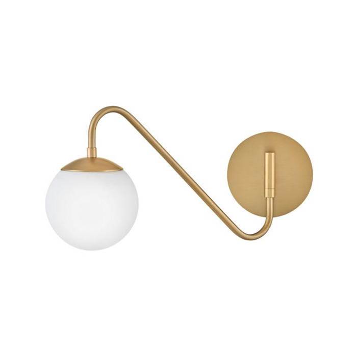 Lark 83480LCB Lacquered Brass Small Single Light Sconce Image 2