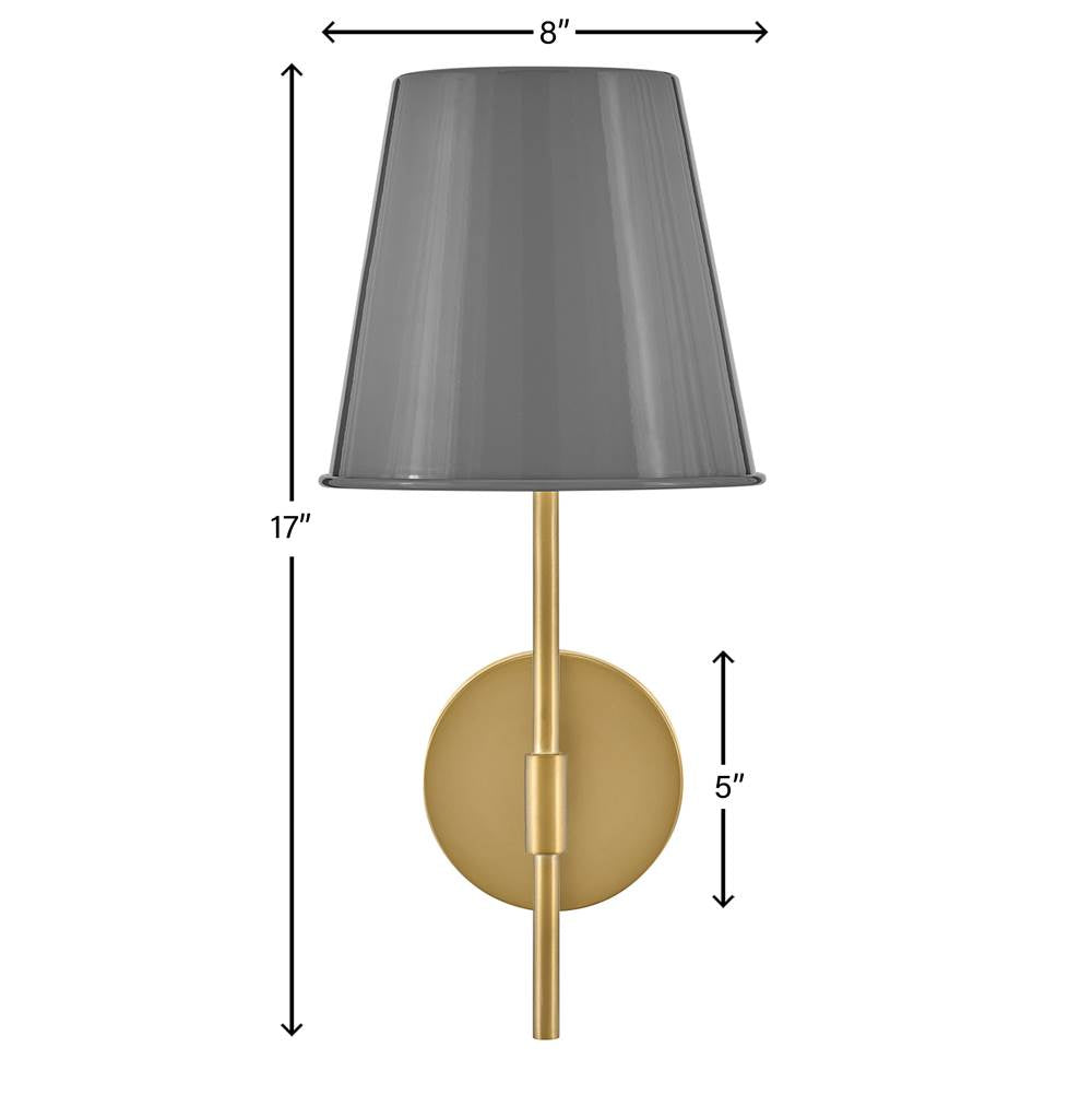 Lark 83520FY French Gray Single Light Sconce Image 3