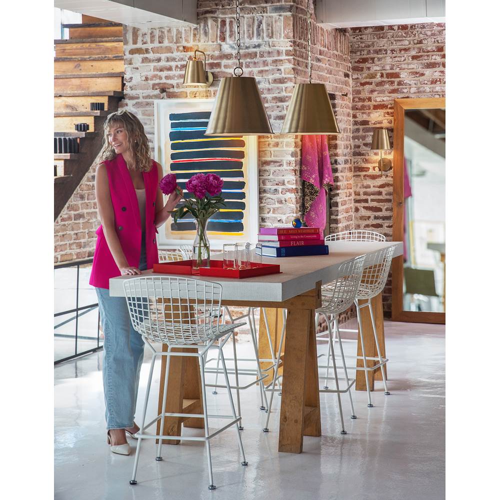 Lark 83527LCB Lacquered Brass Medium Pendant Image 3