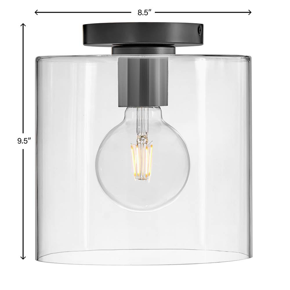 Lark 83531BK Black Small Flush Mount Image 3