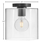 Lark 83531BK Black Small Flush Mount Image 3