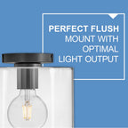 Lark 83531BK Black Small Flush Mount Image 2