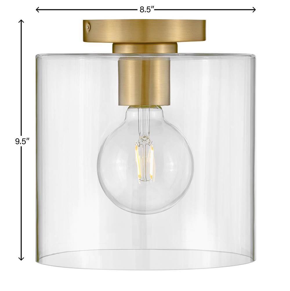 Lark 83531LCB Lacquered Brass Small Flush Mount Image 3