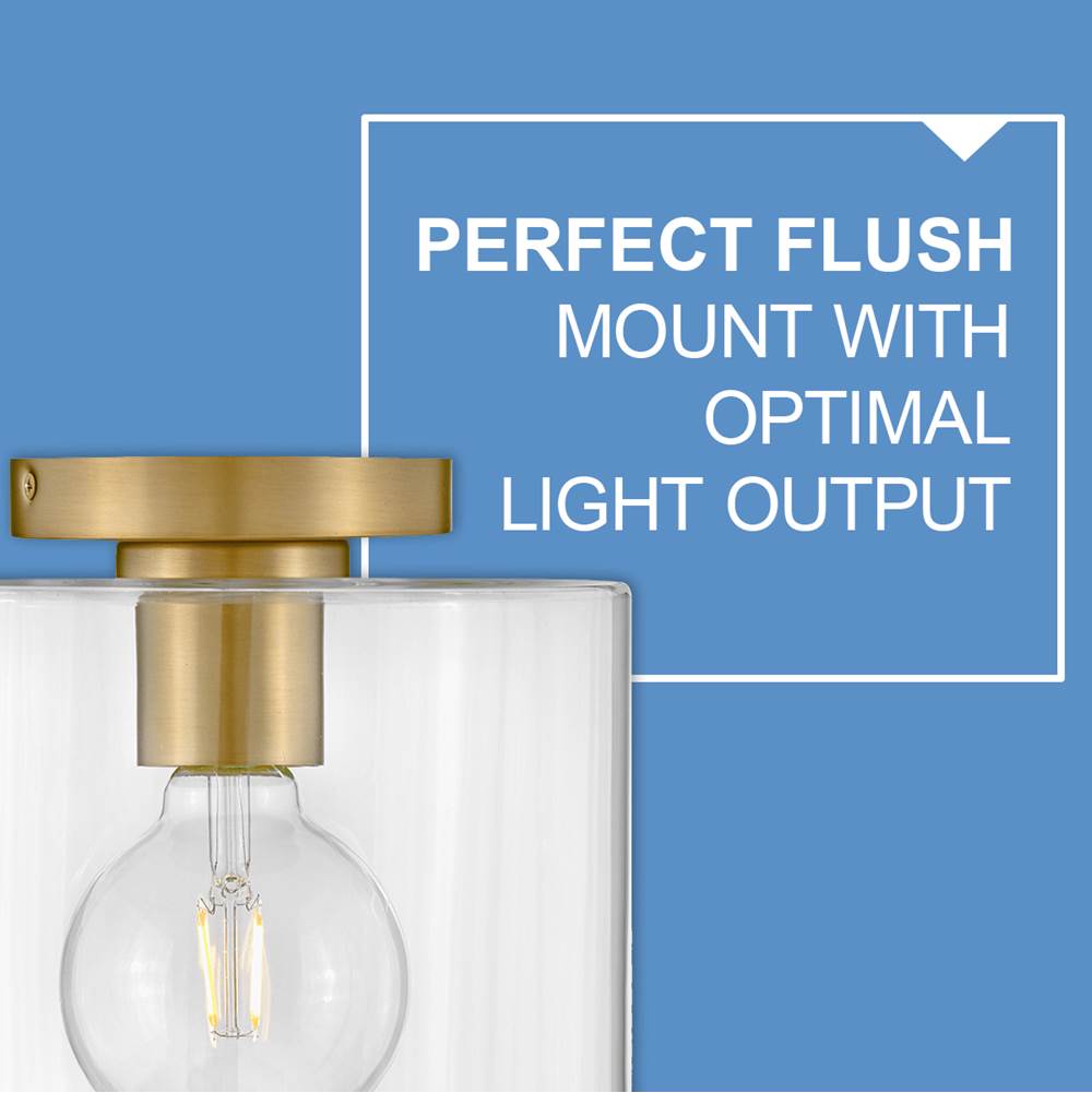 Lark 83531LCB Lacquered Brass Small Flush Mount Image 2