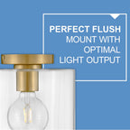 Lark 83531LCB Lacquered Brass Small Flush Mount Image 2