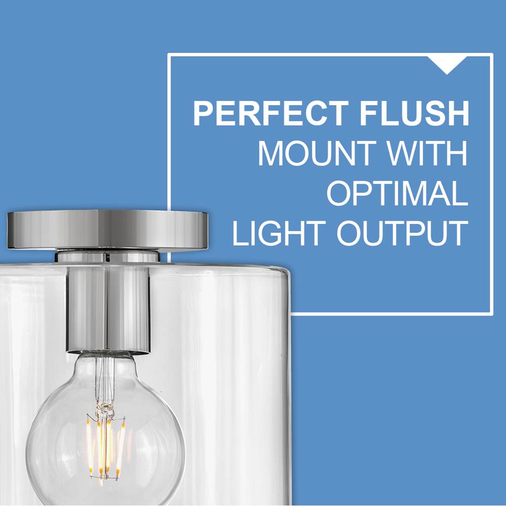 Lark 83531PN Polished Nickel Small Flush Mount Image 2