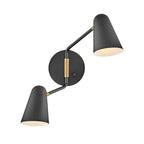 Lark 83542BK Black Two Light Sconce Image 1