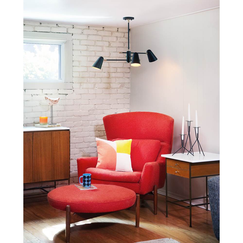 Lark 83543BK Black Three Light Convertible Mobile Single Tier Image 9
