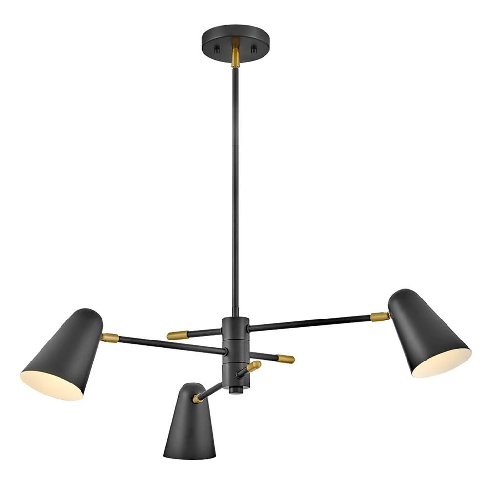 Lark 83543BK Black Three Light Convertible Mobile Single Tier Image 8