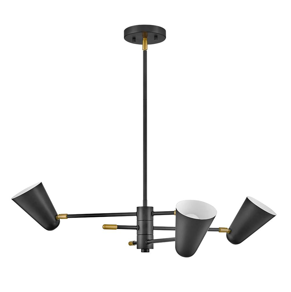 Lark 83543BK Black Three Light Convertible Mobile Single Tier Image 7
