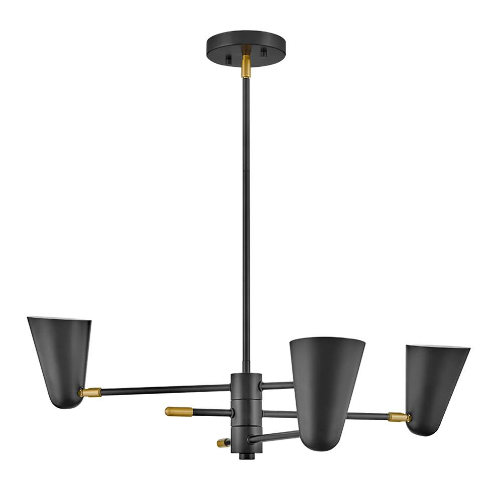 Lark 83543BK Black Three Light Convertible Mobile Single Tier Image 6