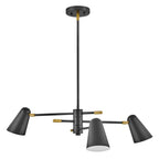 Lark 83543BK Black Three Light Convertible Mobile Single Tier Image 2