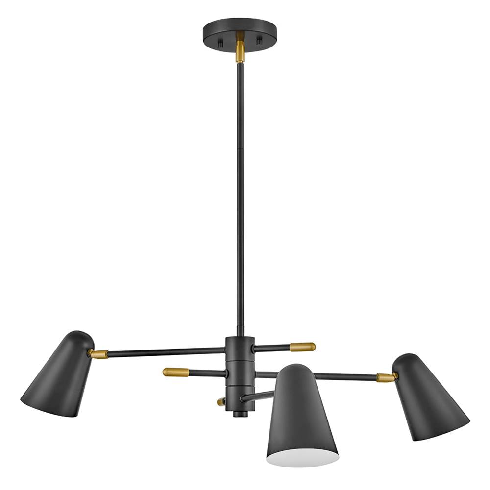 Lark 83543BK Black Three Light Convertible Mobile Single Tier Image 2