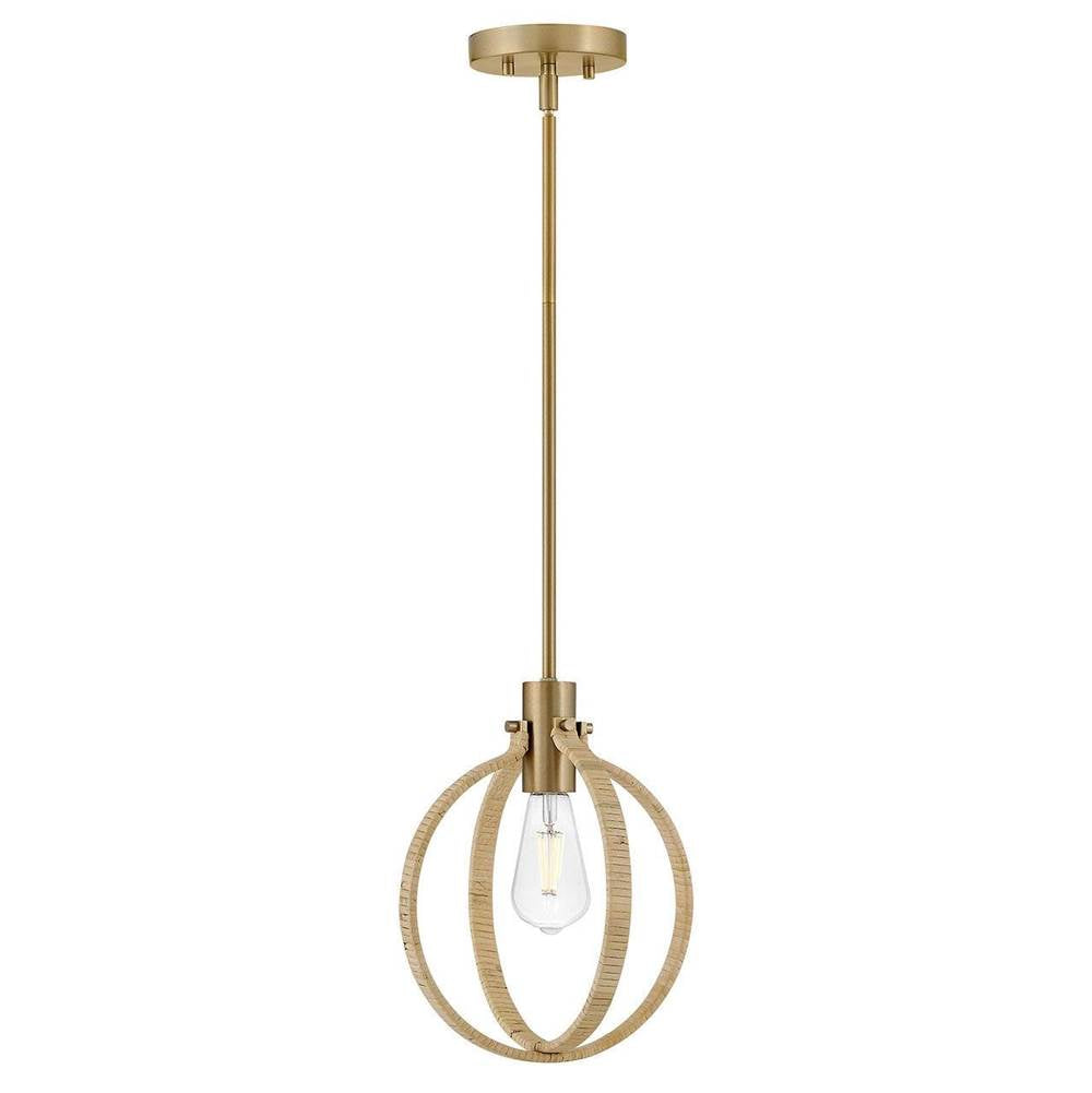 Lark 83557LCB-BAM Lacquered Brass Medium Pendant Image 1