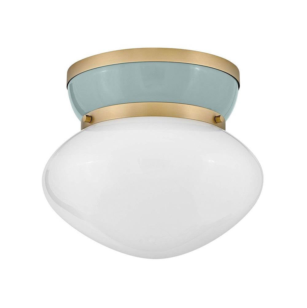 Lark 83601LCB-SF Lacquered Brass Small Flush Mount Image 1