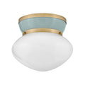 Lark 83601LCB-SF Lacquered Brass Small Flush Mount Image 1